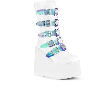 Demonia Swing 230, 5 1/2” platform midcalf boots